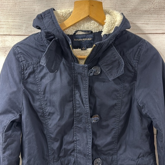 Women's navy blue jacket coat Small Banana Republic - Picture 2 of 10